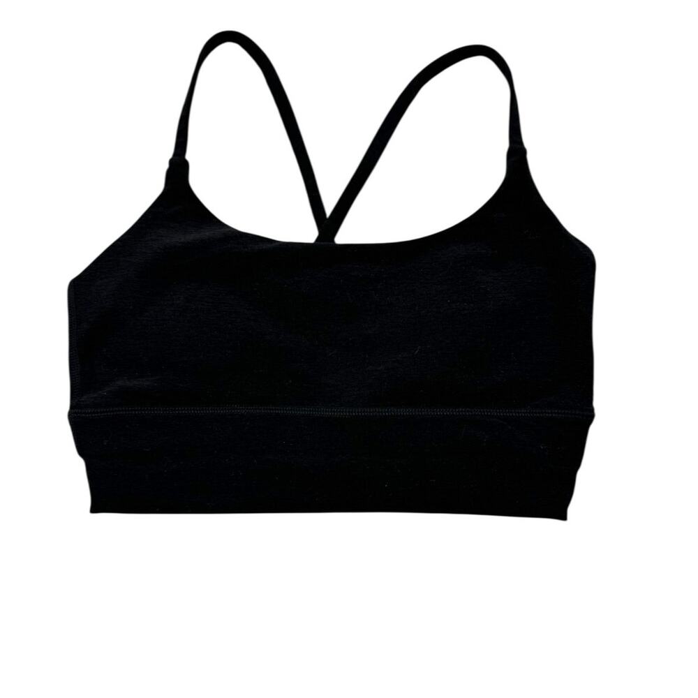 Vuori Long Line Elevation Bra S Heathered Black Sports Bra Workout Yoga Gym